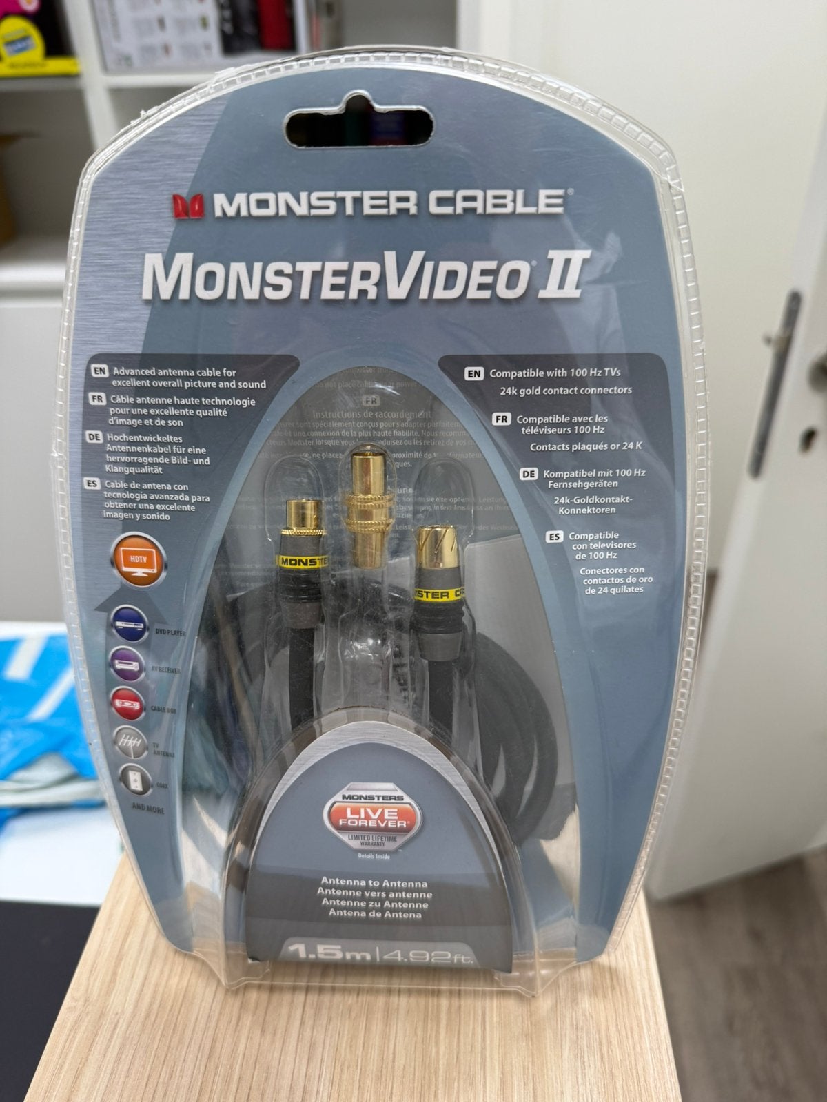 Câble Monster Cable Video II neuf (2 pièces), Enlèvement ou Envoi, Comme neuf, Moins de 2 mètres, Autres câbles