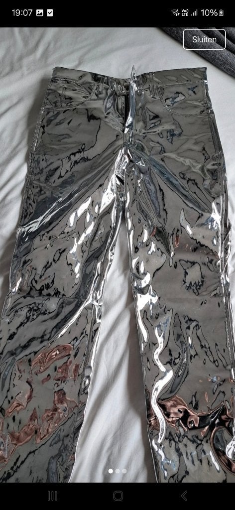 High shiny metal lakbroek, Kleding | Dames, Karambro, Overige kleuren, Maat 42/44 (L), Nieuw