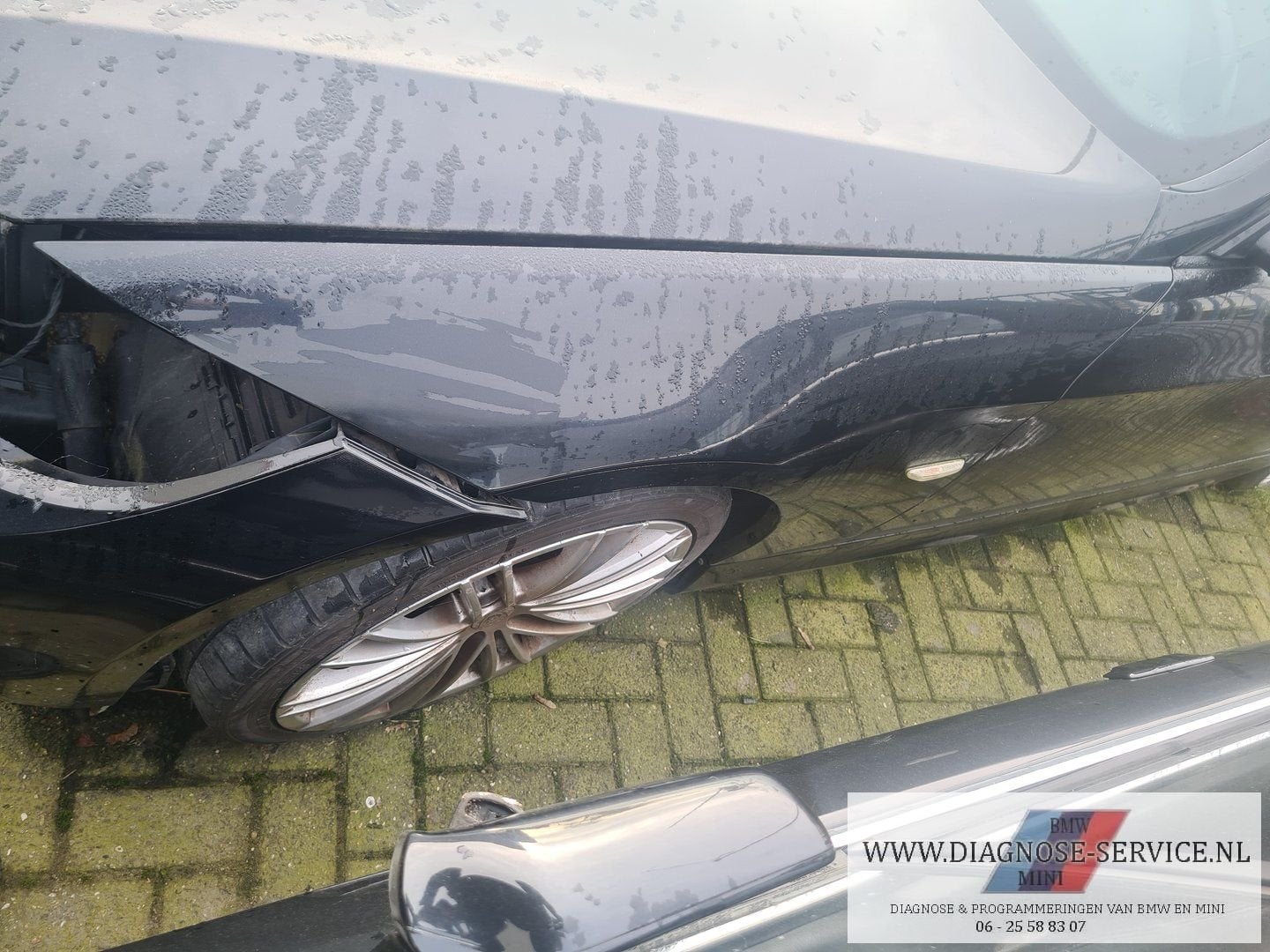 BMW 3er E90 E91 Voorscherm links zwart, Auto-onderdelen, Carrosserie, Spatbord, BMW, Gebruikt, Ophalen
