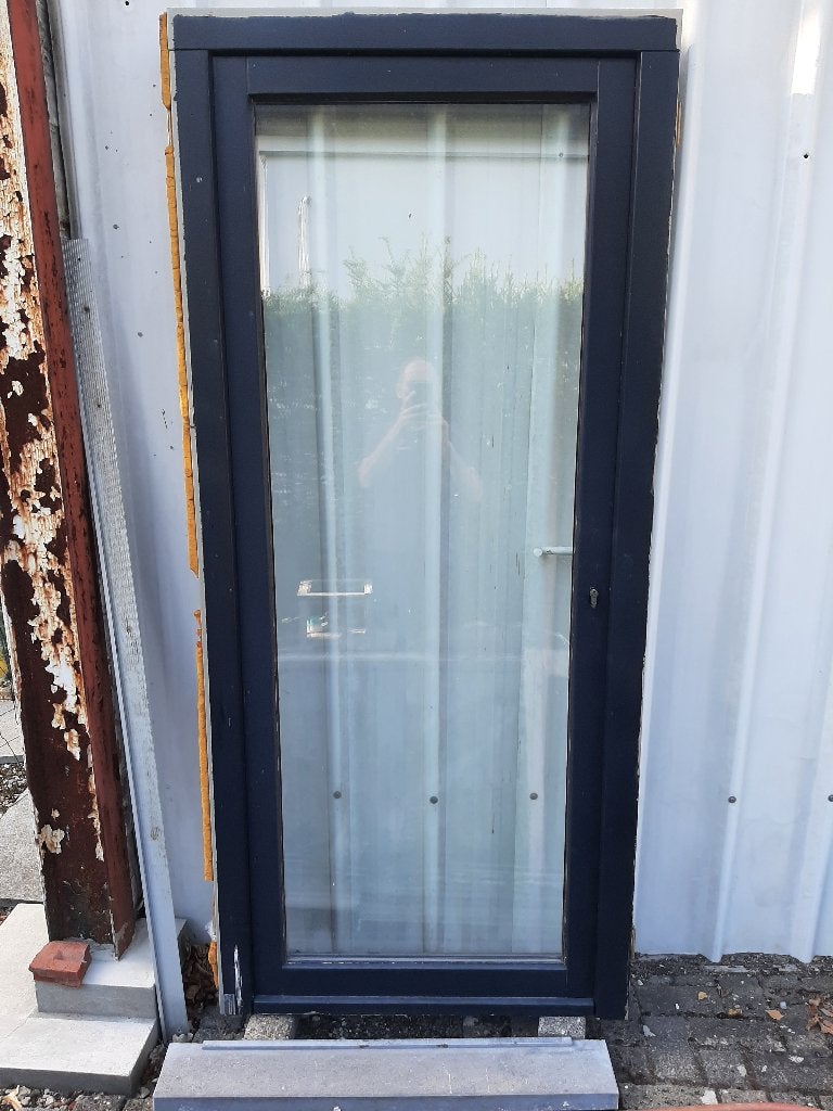 Porte en bois Meranti avec verre feuilleté, Porte extérieure, Enlèvement, Verre, 215 cm ou plus