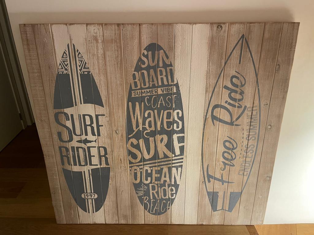 Cadre bois déco surf - cadre de lit, Enlèvement, Comme neuf