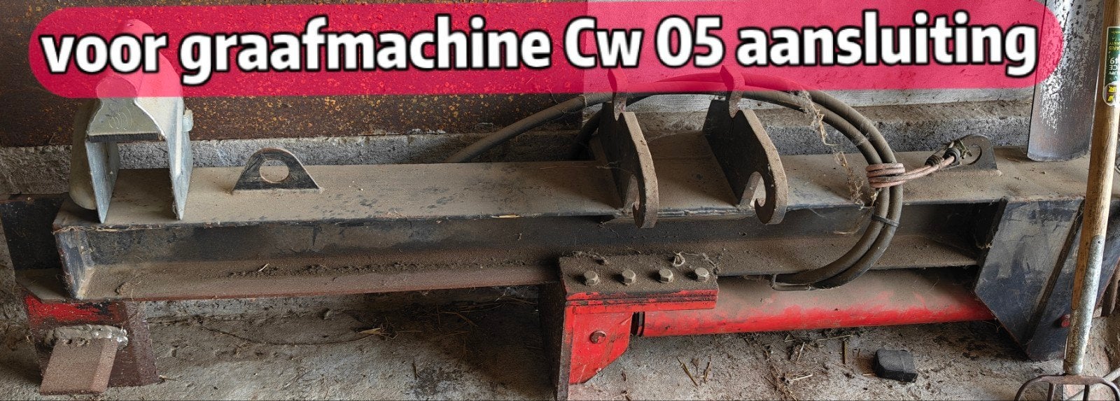 kliefmachine, houtklover met wc 05 aansluiting kraan, Ophalen, Graafmachine