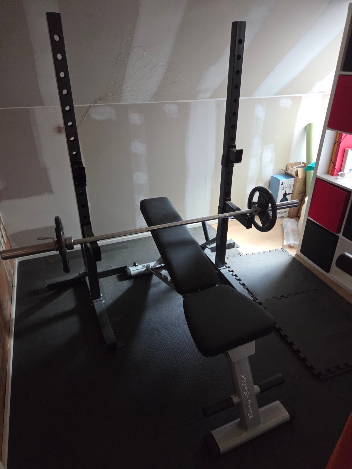 Squatrek + barbell + gewichten + houder, Tickets en Kaartjes