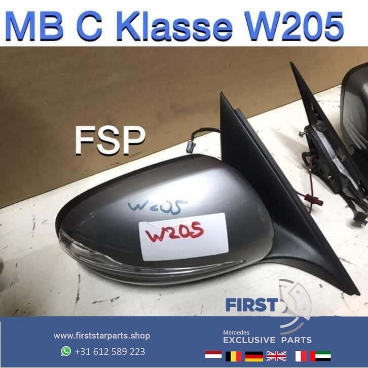 W205 spiegel links / rechts Mercedes C Klasse 2014-2018 whit, Gebruikt, -, Ophalen of Verzenden, -