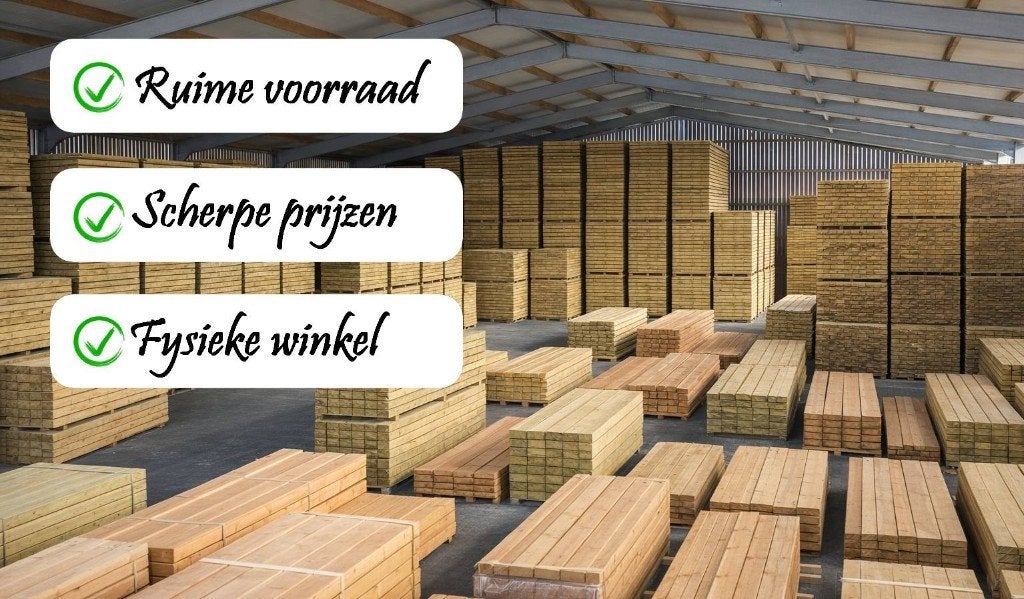 Houtmaterialen op voorraad, Balken, planken, tuinhout & meer, Ophalen, Nieuw, 250 cm of meer, Balken