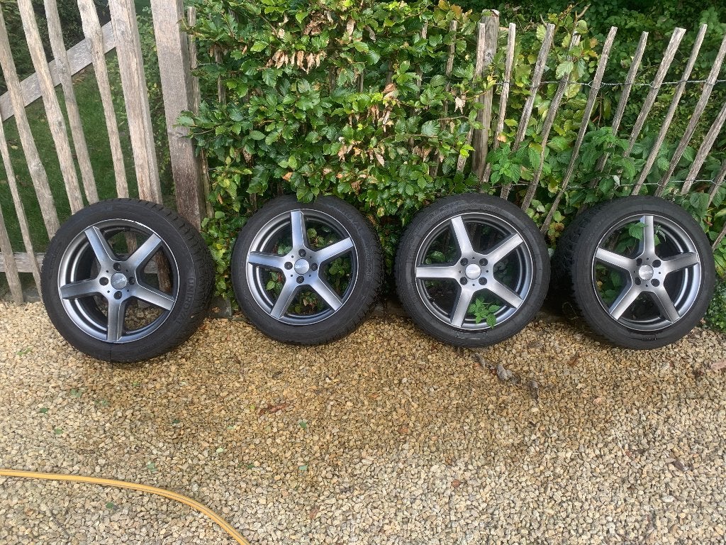 4 jantes alu DEZENT TY Graphite 16", Pneus hiver, 16 pouces, Véhicule de tourisme, Enlèvement