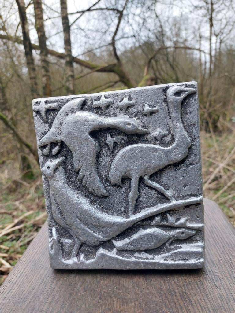 willy ceyssens/wandsculptuur/vogels/aluminium, Antiek en Kunst, Ophalen of Verzenden