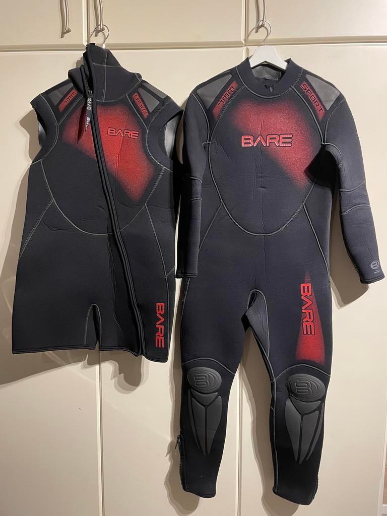 Duikpak en Overpak heren Bare 2x7mm, maat XLS, Watersport en Boten, Duiken, Ophalen of Verzenden, Gebruikt, Duikpak