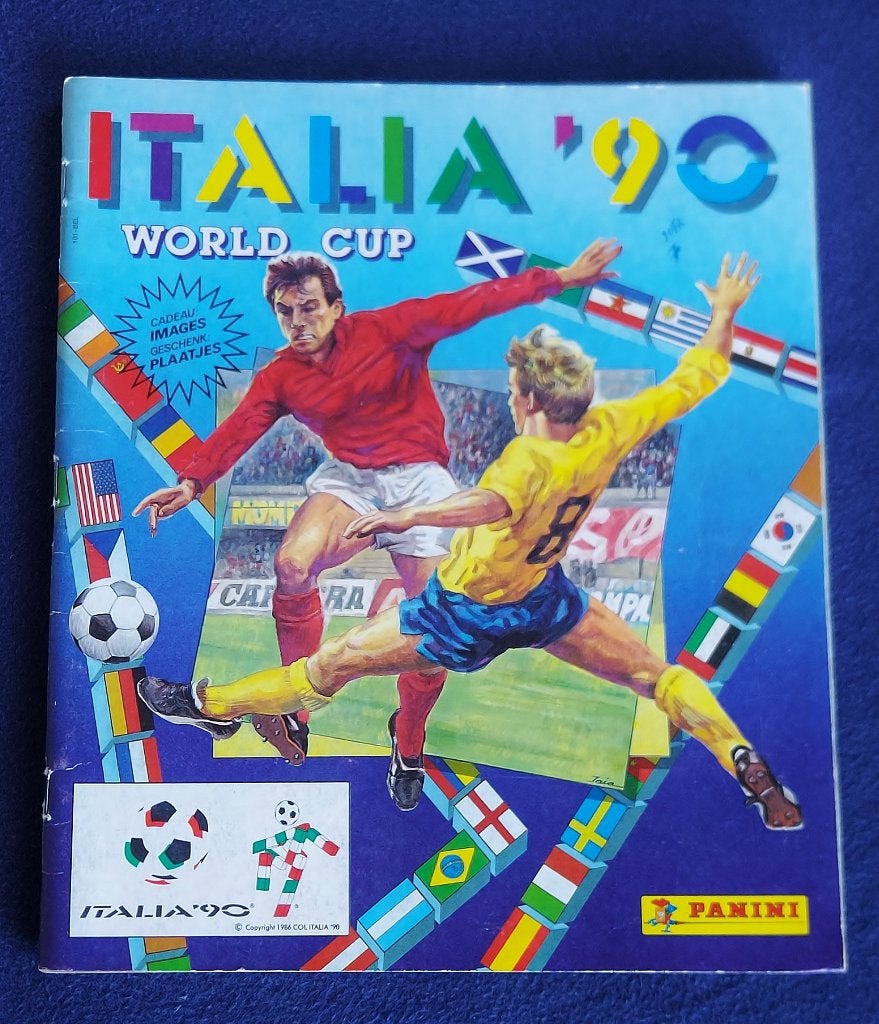 Panini sticker album voetbal 'WK Italia 1990 ' -volledig-, Ophalen of Verzenden, Gebruikt, Poster, Plaatje of Sticker