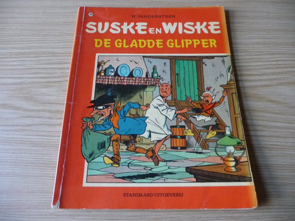 Suske & Wiske 149. De gladde glipper EERSTE DRUK €4, Willy Vandersteen, Eén stripboek, Ophalen of Verzenden, Zo goed als nieuw