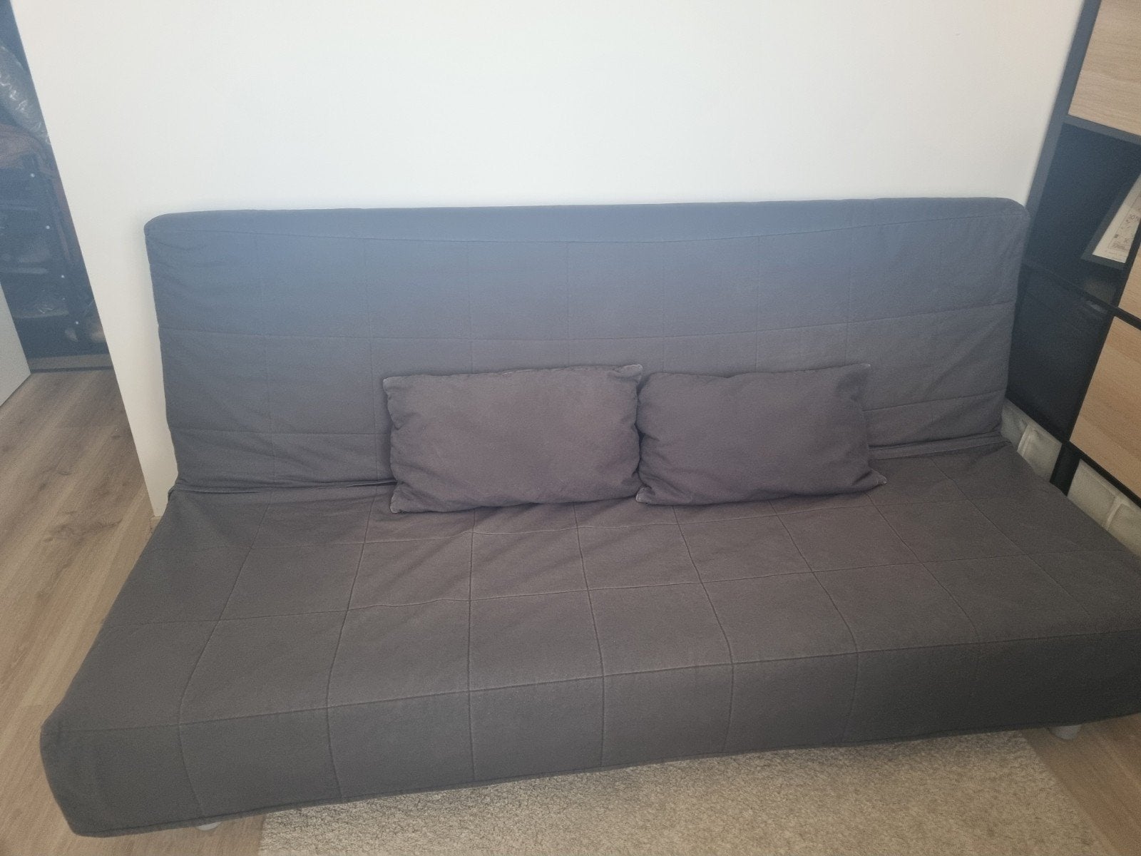Ikea sofa converted for bed for 2 person, Enlèvement, Deux personnes, Gris