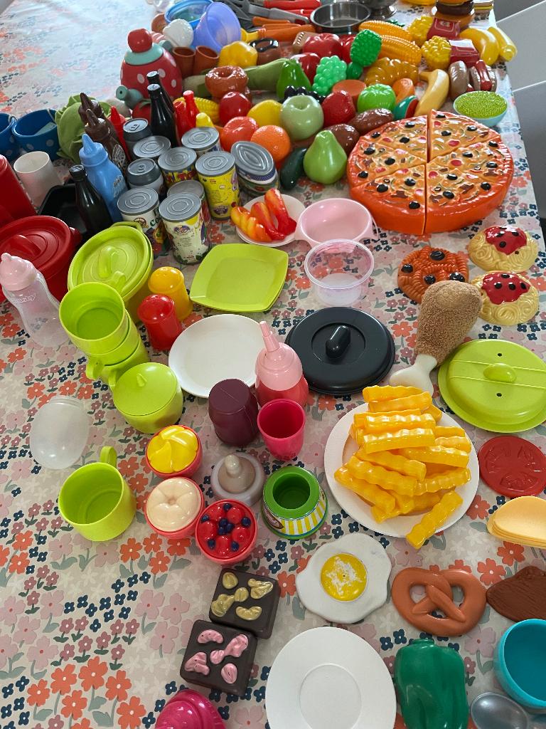 Benodigdheden keukentje en speelgoed eten, Enlèvement, Comme neuf, Plastique, Accessoires de cuisine de jeu