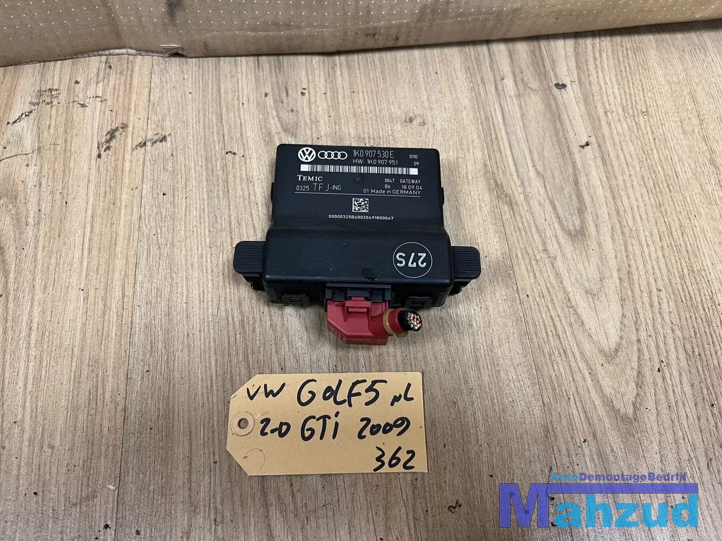 VW GOLF 5 GTI GATEWAY Comfort module 1K0907530E 2003-2009, Gebruikt, Volkswagen, Volkswagen AG, Vw@volkswagen.de