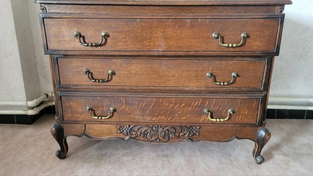 Commode classique en bois avec 3 tiroirs, Maison & Meubles, Armoires | Commodes, Enlèvement