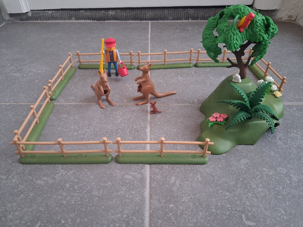 Playmobil Set 3893 - Kangoeroe Zoo, Ophalen, Gebruikt, Complete set, Overige typen