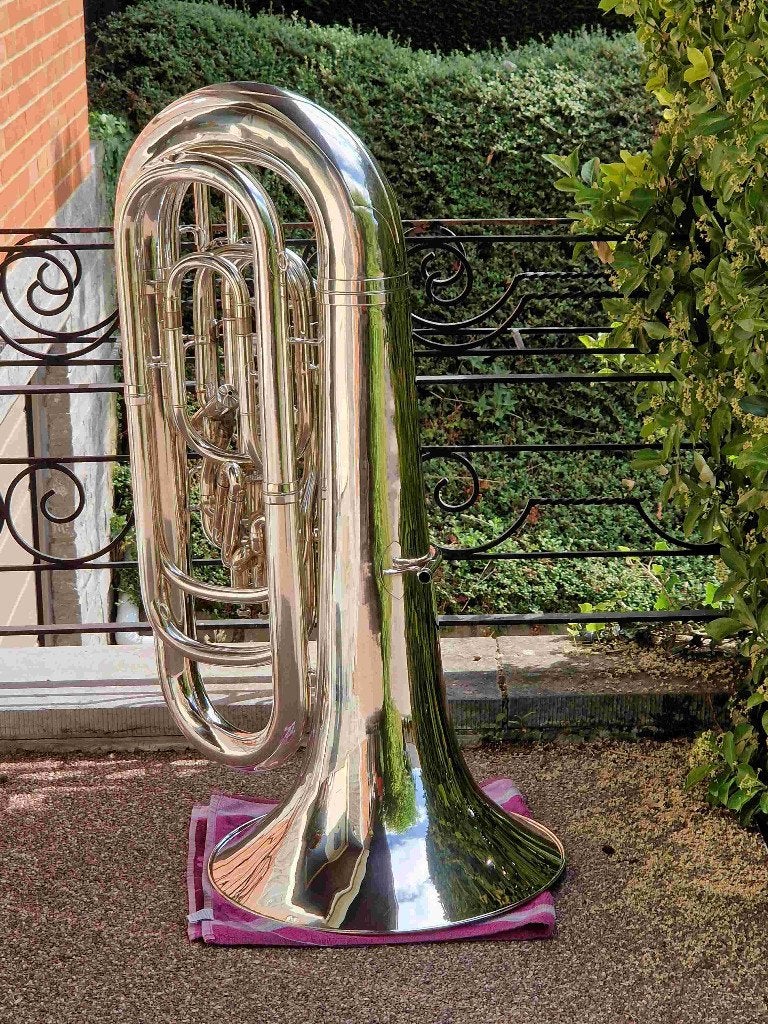 Tuba basse Bb Besson Sovereign, Musique & Instruments, Enlèvement, Utilisé, Tuba en si bémol, Avec valise ou sac