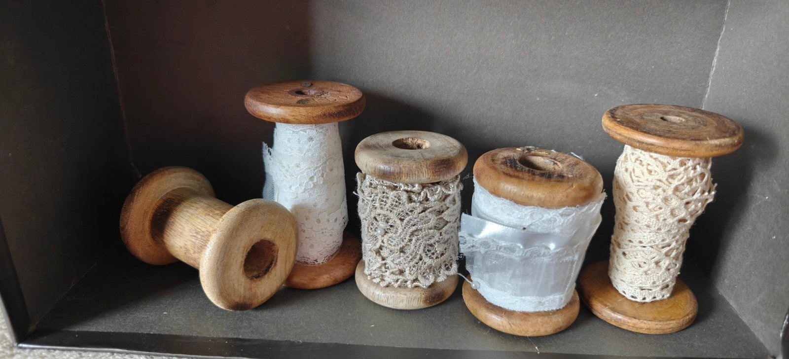 set oude bobijntjes met kant, Ophalen of Verzenden