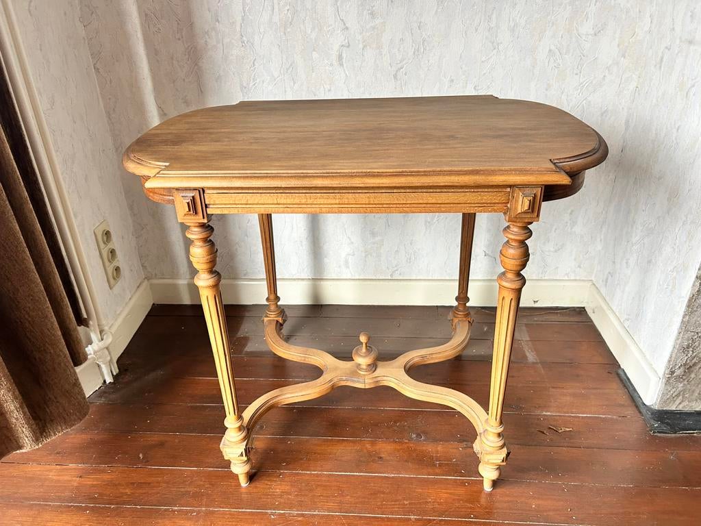 Stijlvolle vintage houten sidetable / bijzettafel, Enlèvement