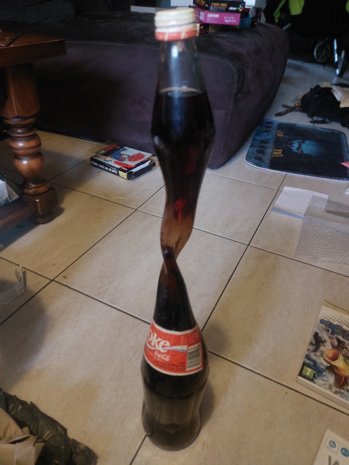Twisted bottle  originele 1L coca cola gekrulde fles .., Ophalen, Zo goed als nieuw, Overige typen