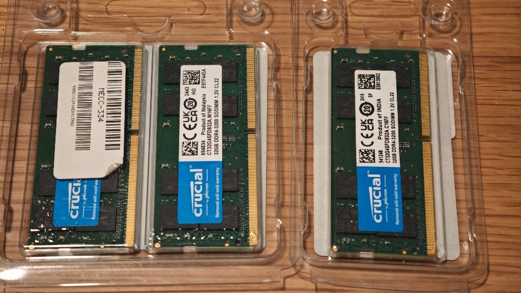 Processeurs RAM DDR4 32 Go 3200 MHz pour ordinateur portable, 32 GB, DDR4, Comme neuf, Enlèvement