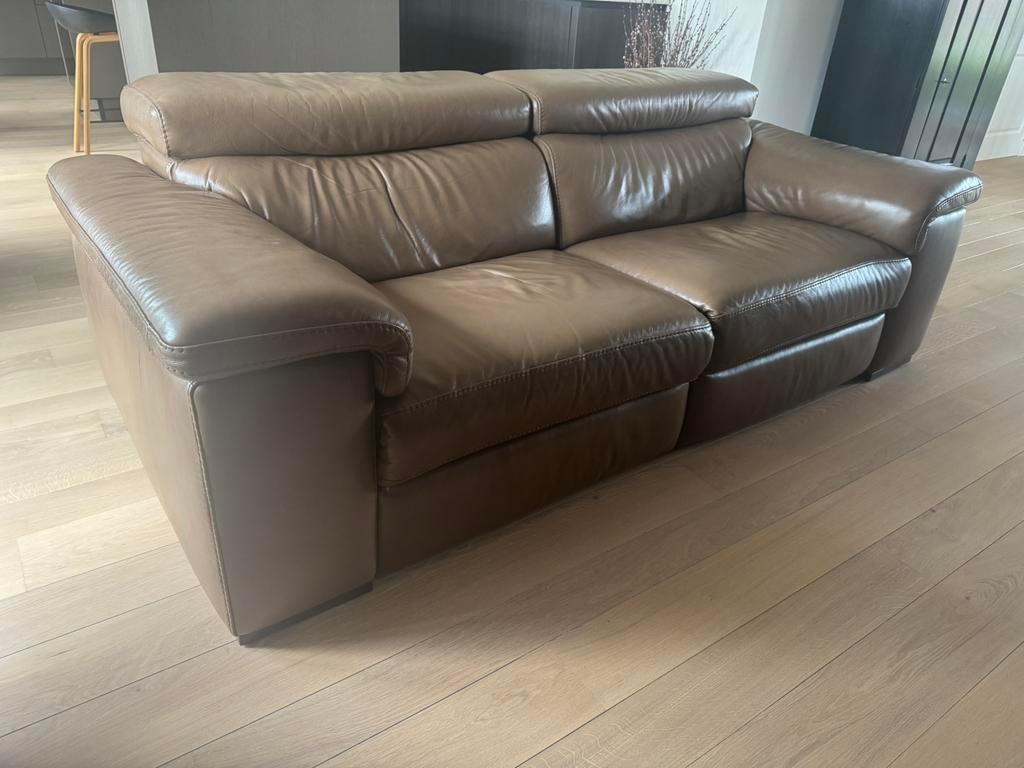 Natuzzi sofa, Huis en Inrichting, Ophalen, Gebruikt, Leer