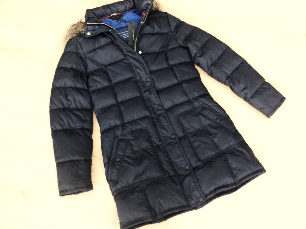 Tommy Hilfiger winterjas-- Maat L, Maat 38/40 (M), Tommy hilfiger, Blauw, Nieuw