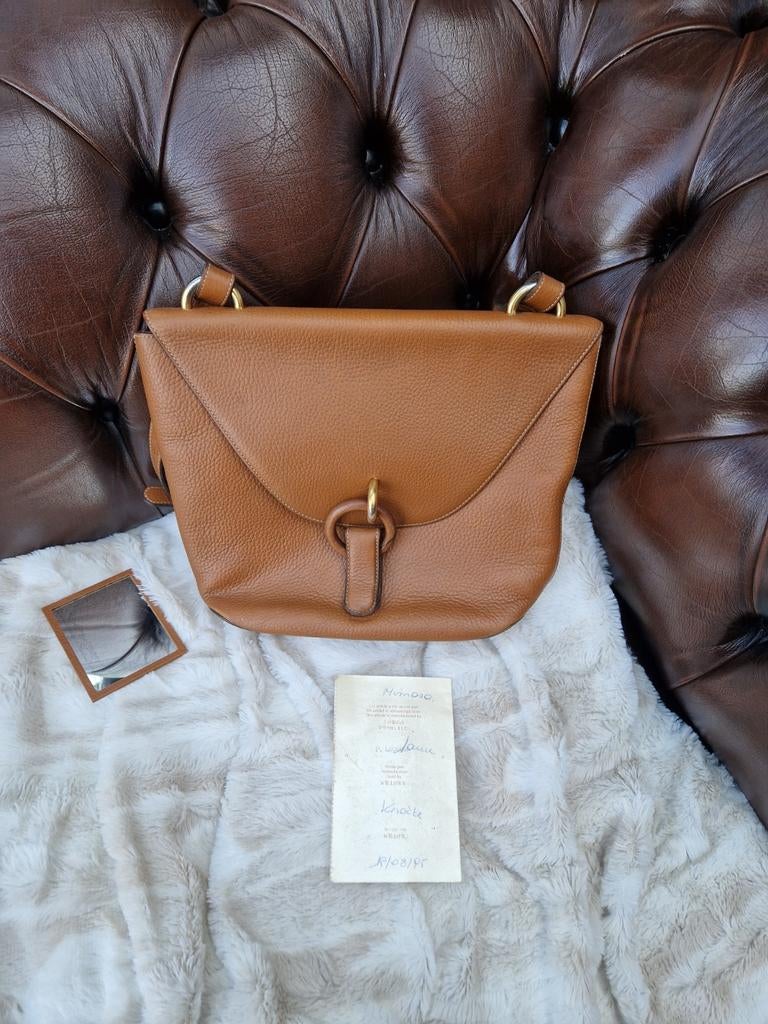 Heel mooie Delvaux handtas + spiegeltje + certificaat, Enlèvement ou Envoi, Sac à main