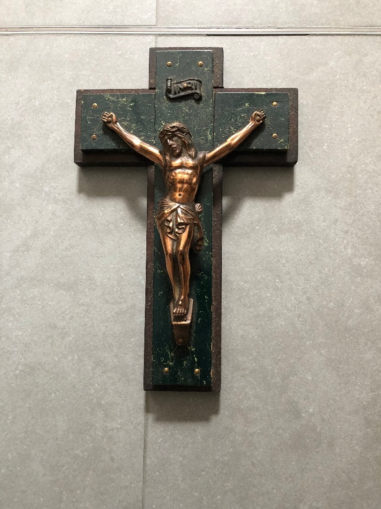 vintage kruisbeeld, Antiek en Kunst, Ophalen of Verzenden