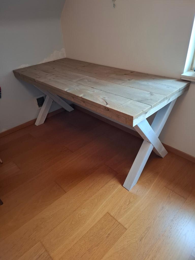 Mooie bureau met ladenkast, steigerhout, Huis en Inrichting, Ophalen