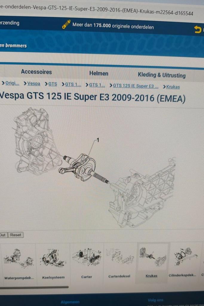 Vespa motor GTS125cc ie, Fietsen en Brommers, Ophalen