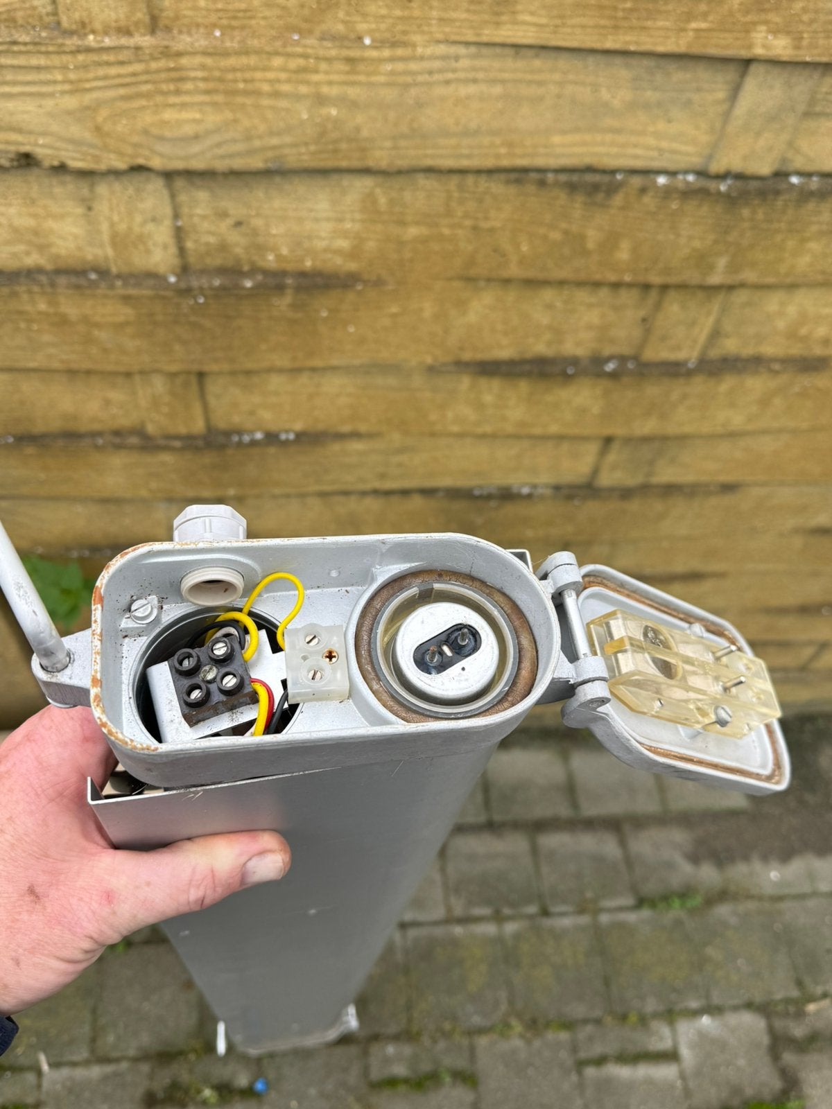 Industrielamp, Ophalen, Gebruikt, Lamp met armatuur
