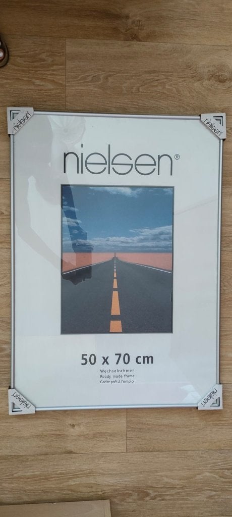 Cadre photo Nielsen aluminium 50 x 70, Comme neuf, Enlèvement, Multicolore, Suspendu