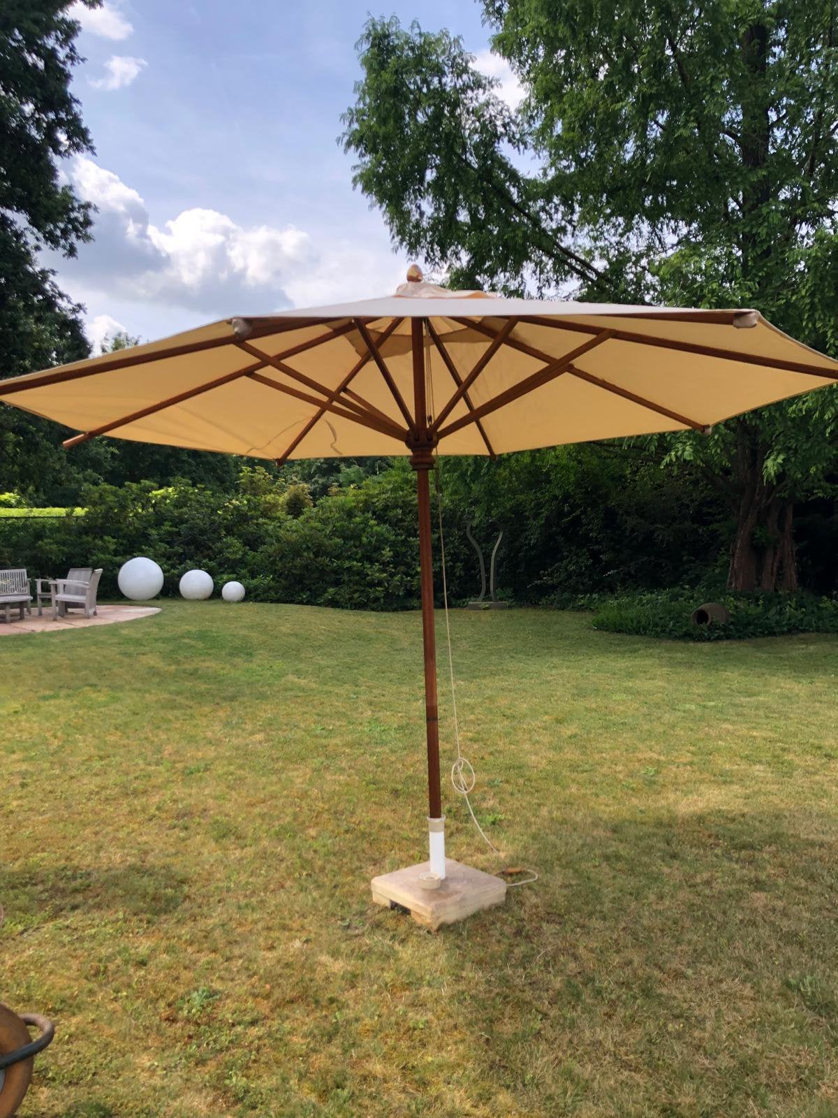 Parasol, Tuin en Terras, Ophalen, Gebruikt, 3 tot 4 meter, Stokparasol