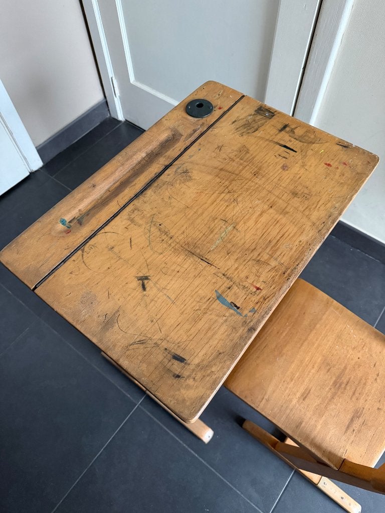 Bureau d’écolier, Bureau d'écolier, Vintage, Enlèvement, Utilisé