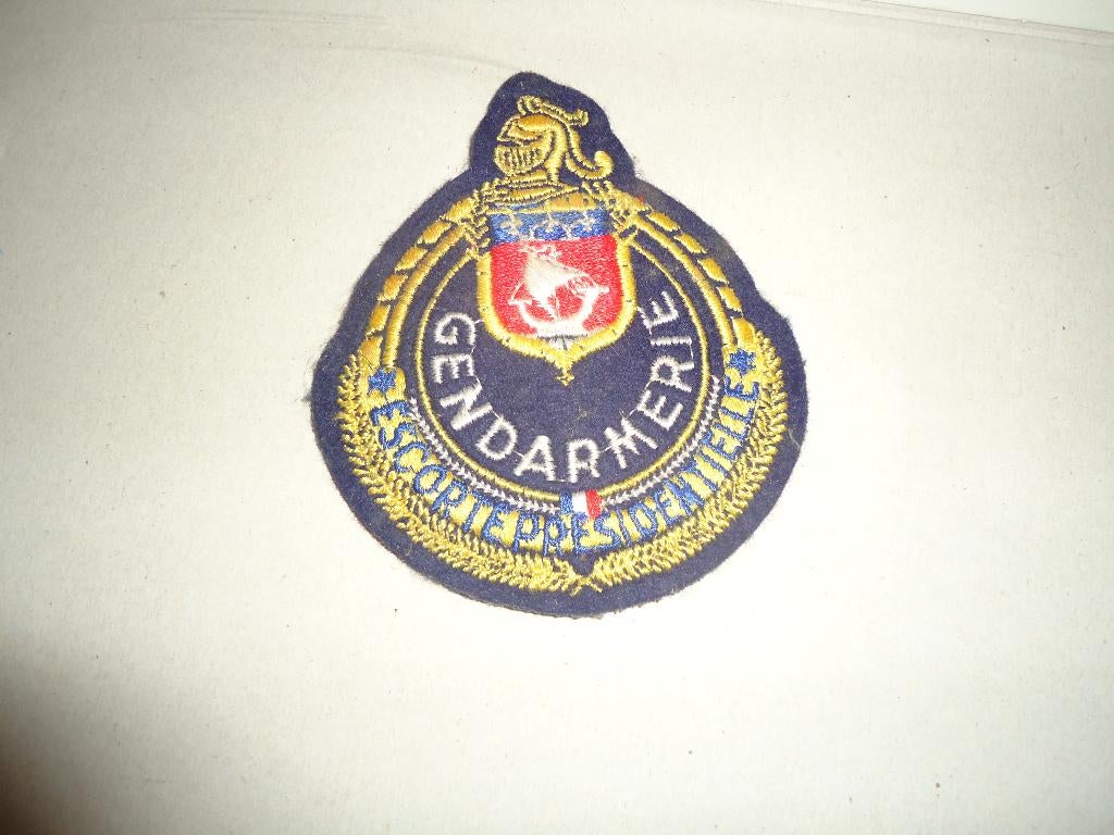 ecusson tissu motard escorte presidentielle, Verzamelen, Ophalen of Verzenden, Rijkswacht, Embleem of Badge