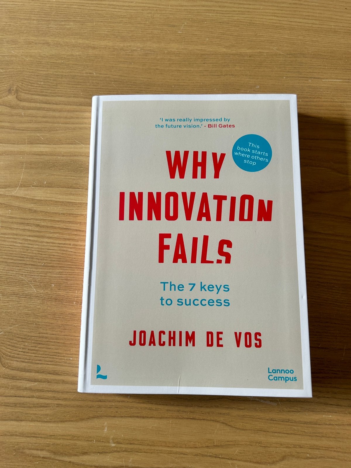 Joachim De Vos - Pourquoi l'innovation échoue (ENG), Livres, Enlèvement, Joachim De Vos