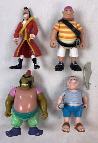 Disney Heroes Peter Pan Kapitein Haak Smee Piraten Set 2004, Verzamelen, Poppetjes en Figuurtjes, Verzenden, Zo goed als nieuw