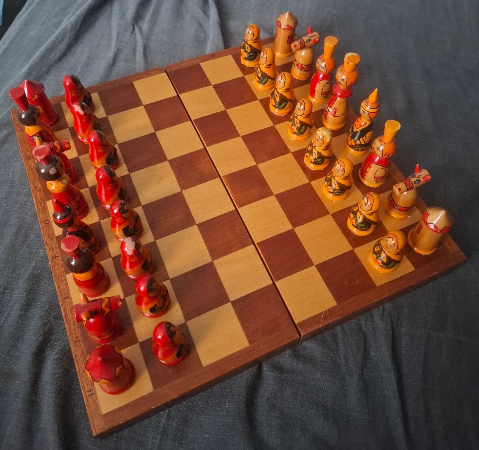 jeu d'échecs de Matryoshka, 1 ou 2 joueurs, Enlèvement ou Envoi, Utilisé, Rusland
