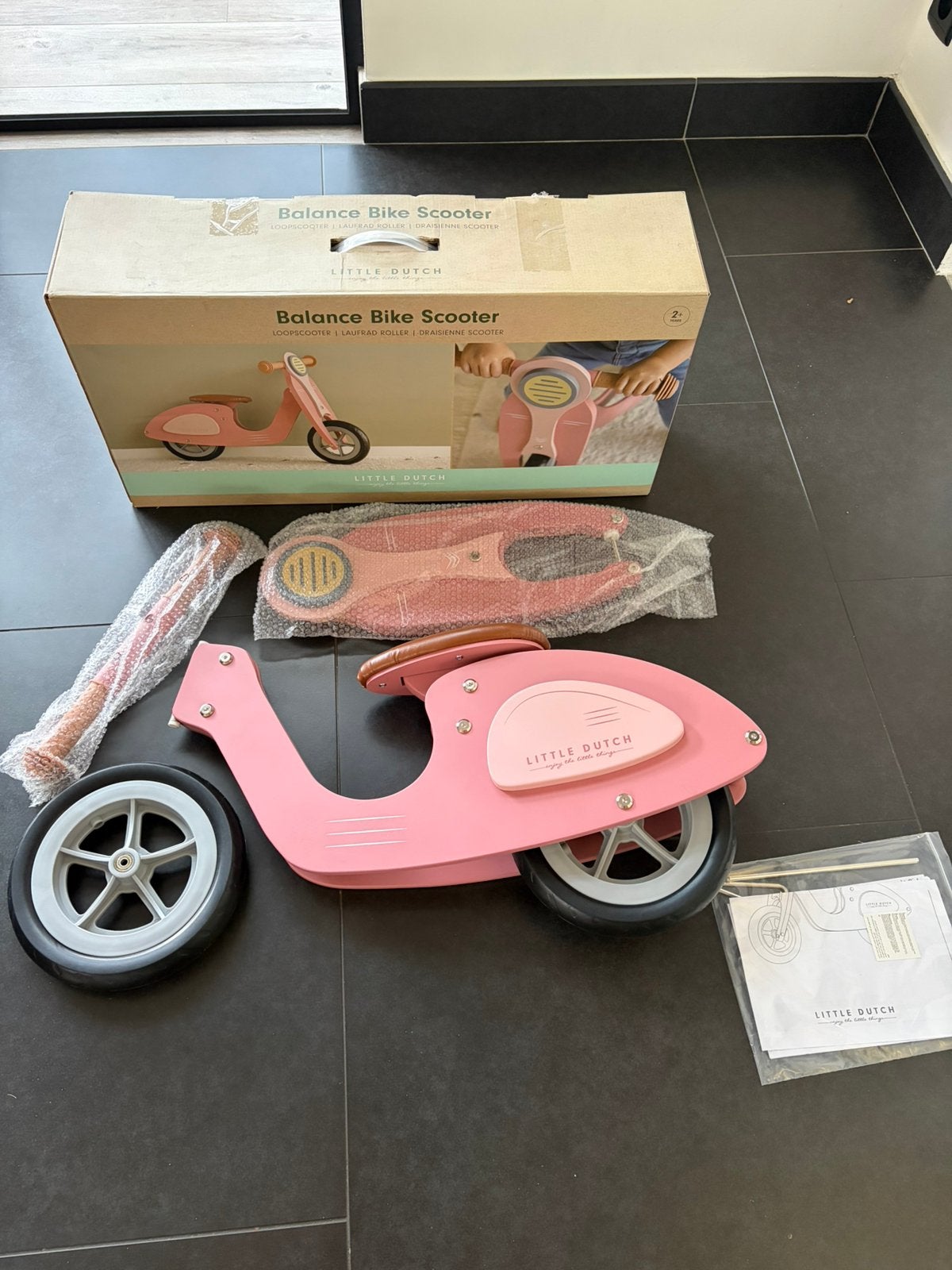 Little dutch loopfiets hout roze, Kinderen en Baby's, Ophalen, Nieuw, Hout