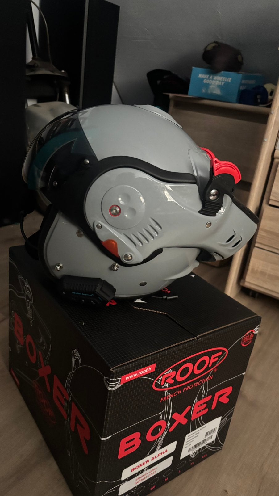 Boxer roof helm, Motoren, Kleding | Motorhelmen, Systeemhelm, XS, Overige merken, Nieuw met kaartje, Ophalen of Verzenden