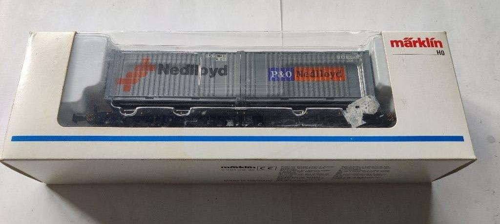 Märklin 47683 Containerwagen NS, Wisselstroom, Wagon, Ophalen of Verzenden, Märklin