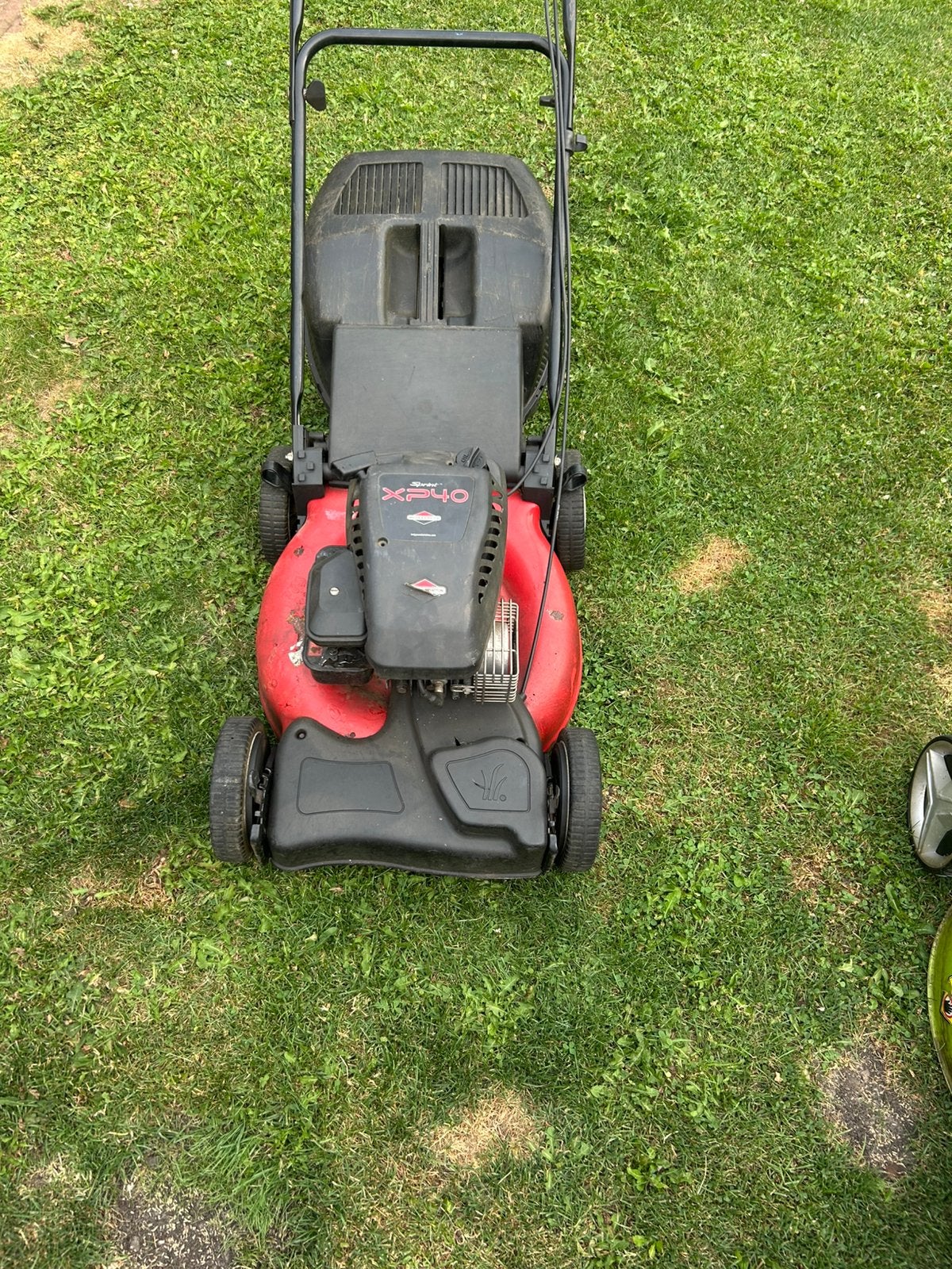 Grasmachine met 5 PK Briggs & Stratton-motor, Ophalen