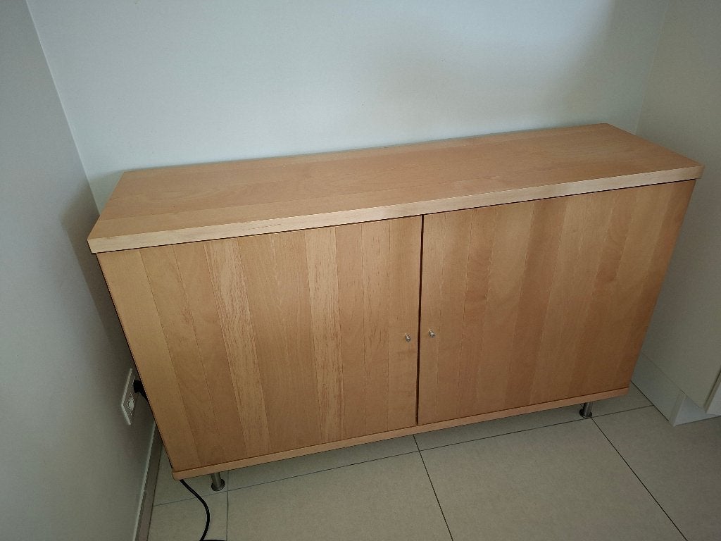 Buffet couleur bois, Avec porte(s), 25 à 50 cm, Bois, 150 à 200 cm