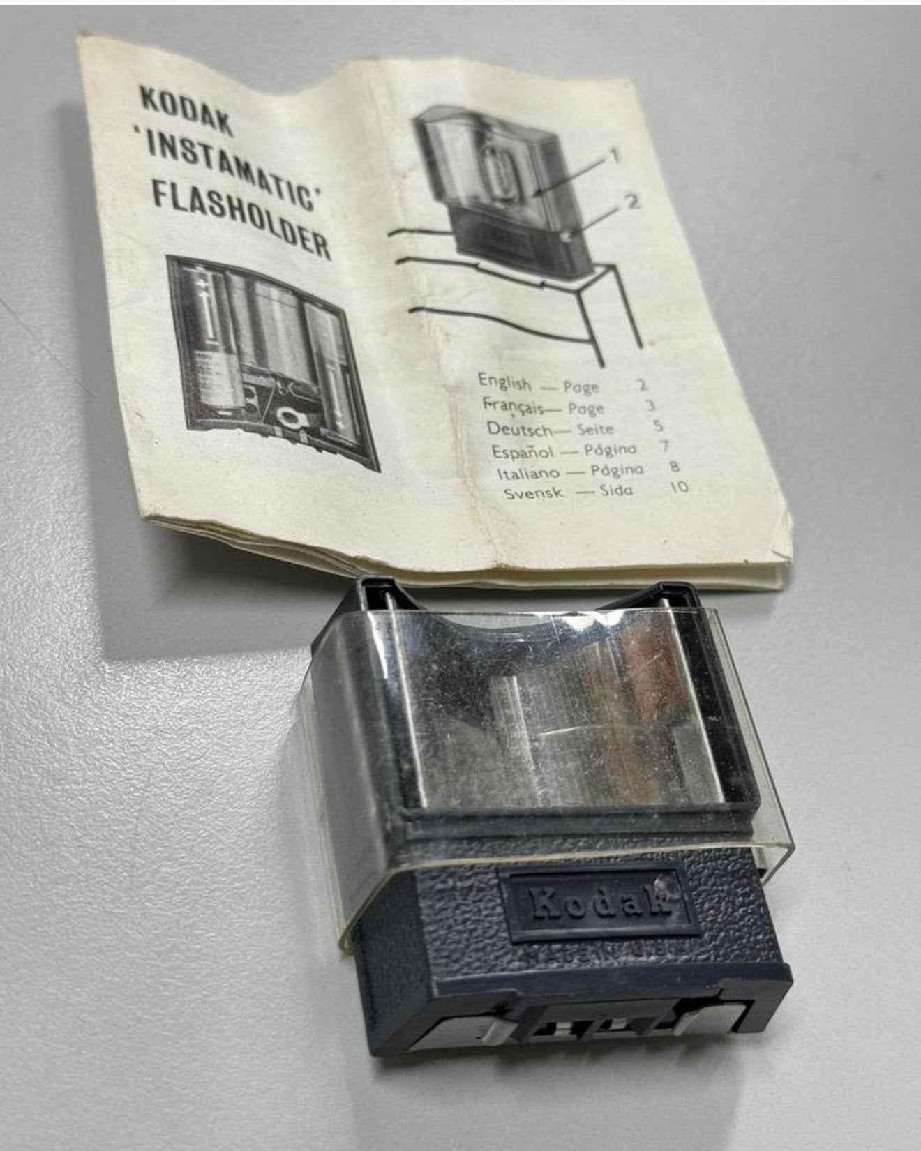 Vintage Kodak Instamatic Flasholder - C110F + plastic kap, Ophalen of Verzenden, Flitser