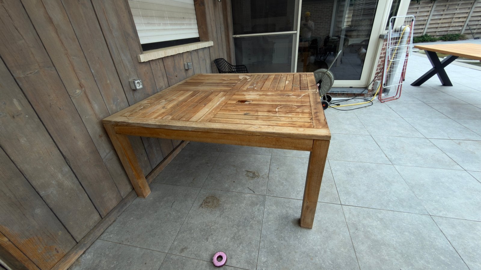 Tuintafel, Tuin en Terras, Ophalen, Zo goed als nieuw, Vierkant, Hout