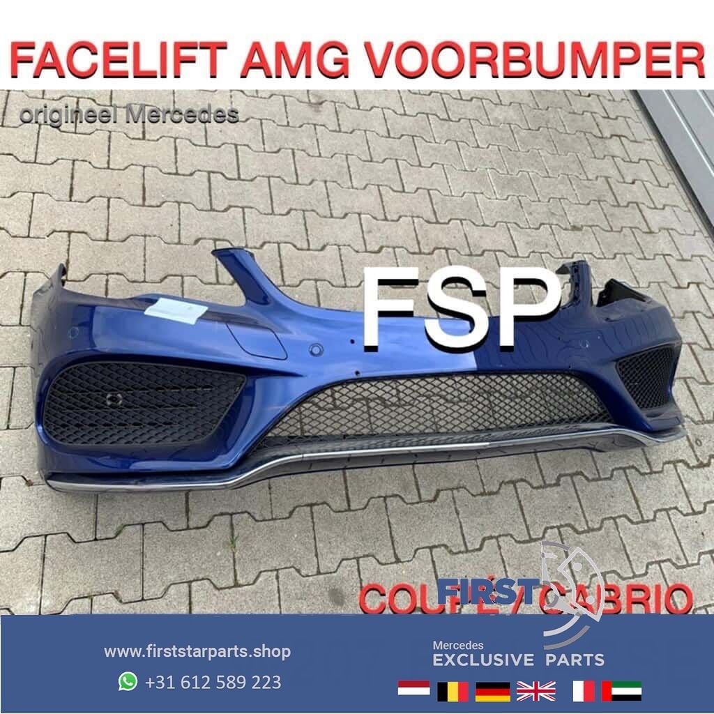 W207 FACELIFT AMG VOORBUMPER COMPLEET BLAUW Mercedes E Klass, Gebruikt, -, Voor, Ophalen of Verzenden