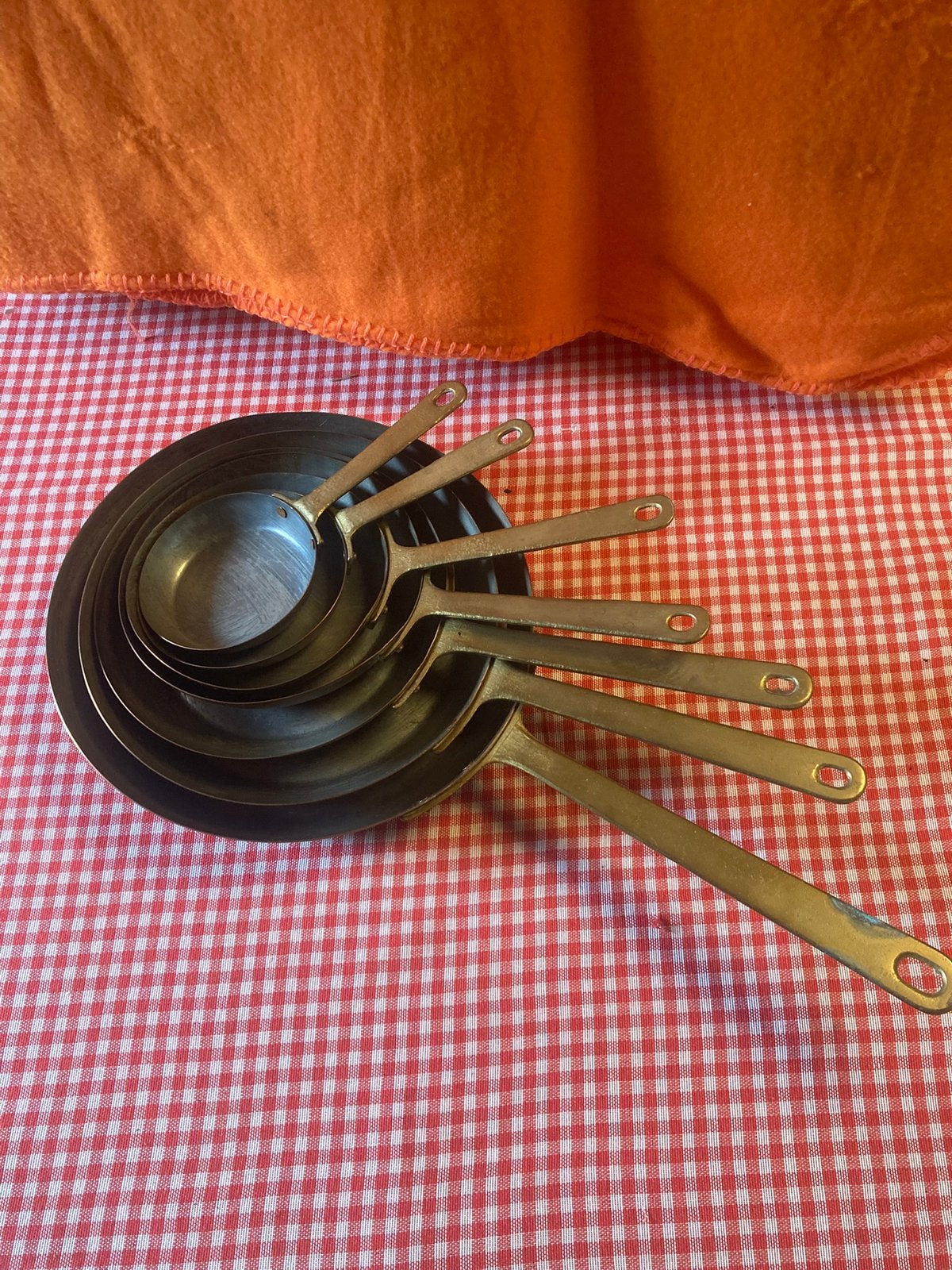 Vintage koperen pannenset, Antiek en Kunst, Antiek | Brons en Koper, Koper, Ophalen