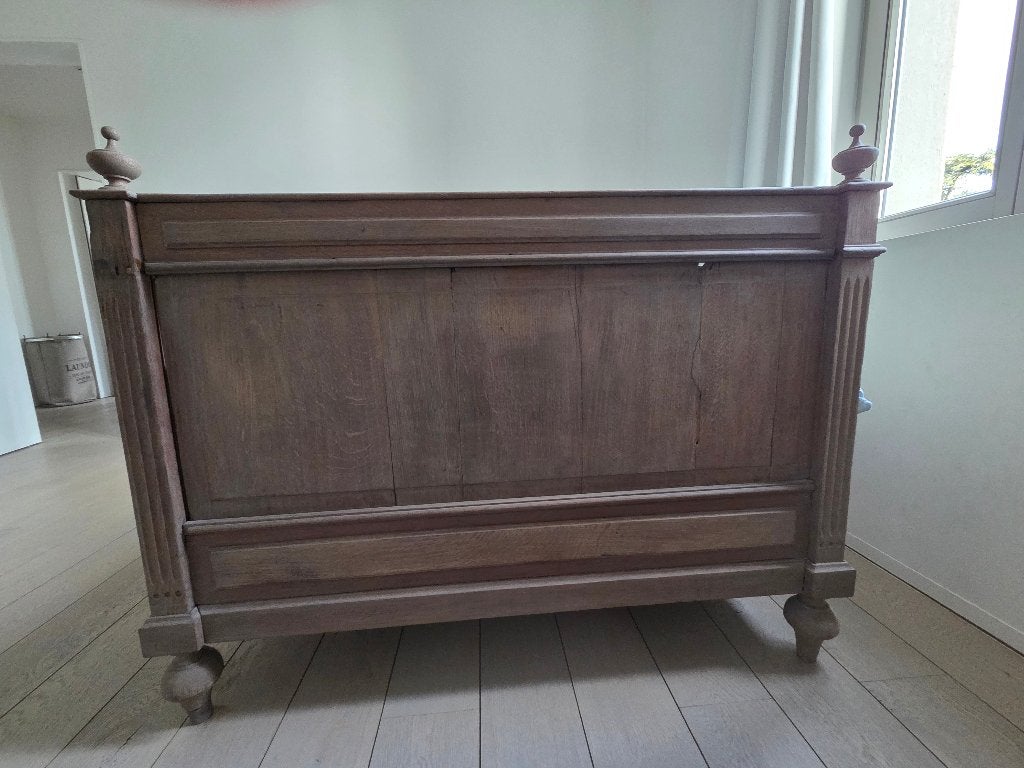 twijfelaar bed, Huis en Inrichting, Slaapkamer | Bedden, Ophalen, Gebruikt, Bruin, 190 cm of minder