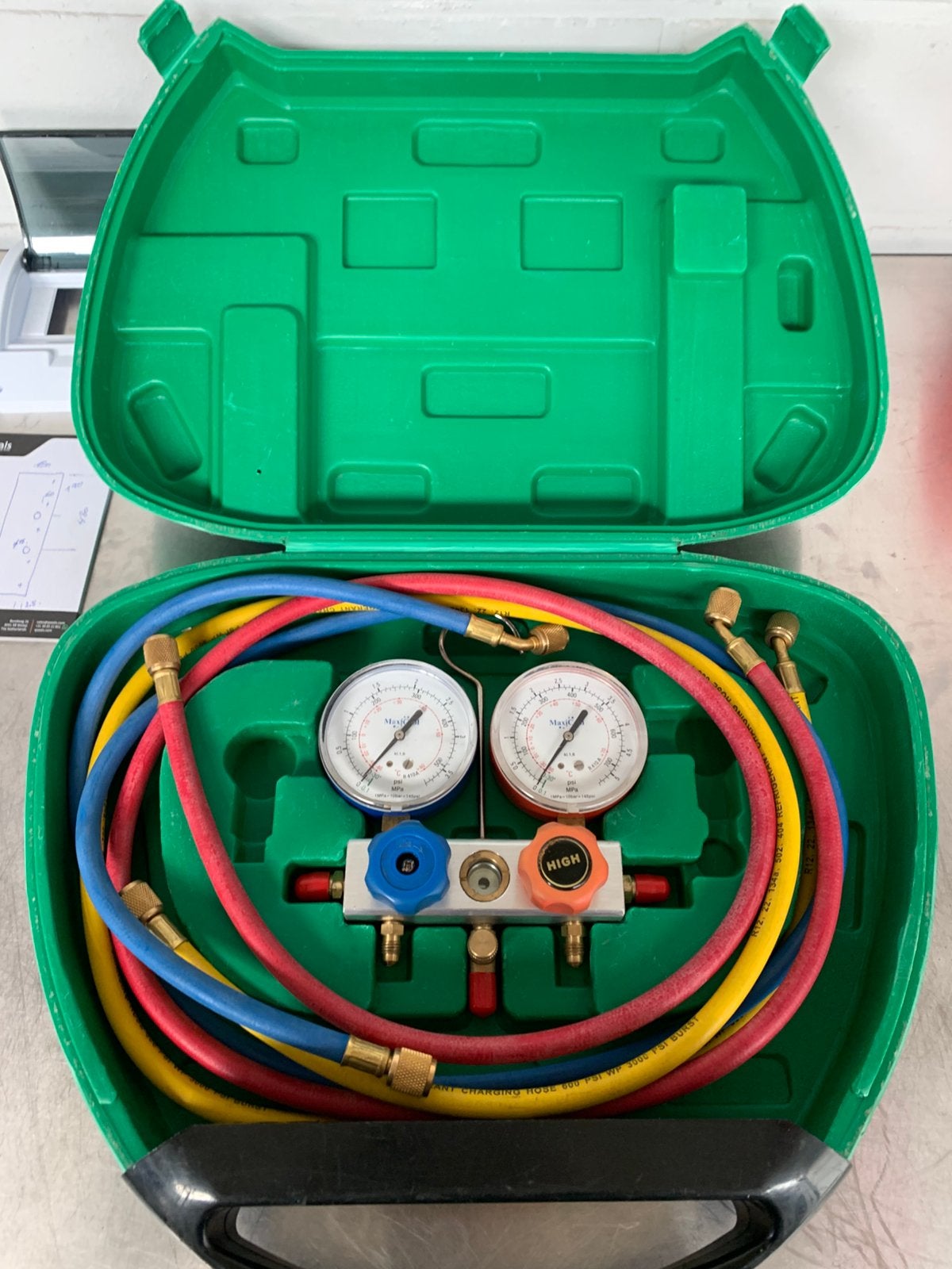 Manometer set met slangen, Elektronische apparatuur, Airco's, Ophalen