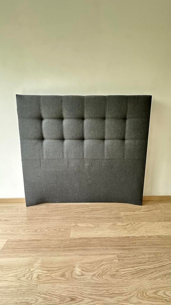 Hoofdeinde boxspring 140x126 jysk, Maison & Meubles, Chambre à coucher | Lits boxsprings, Gris, Enlèvement, Deux personnes, 190 cm ou moins